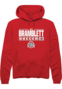 Ava Bramblett  Rally Ohio State Buckeyes Mens Red NIL Stacked Box Long Sleeve Hoodie