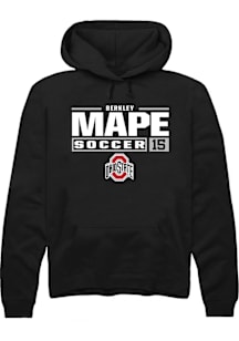 Berkley Mape  Rally Ohio State Buckeyes Mens Black NIL Stacked Box Long Sleeve Hoodie