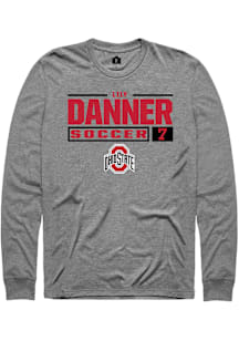 Lily Danner  Ohio State Buckeyes Graphite Rally NIL Stacked Box Long Sleeve T Shirt