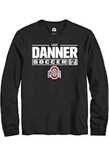 Lily Danner  Ohio State Buckeyes Black Rally NIL Stacked Box Long Sleeve T Shirt