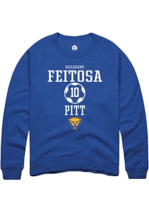 Guilherme Feitosa Rally Mens Blue Pitt Panthers NIL Sport Icon Crew Sweatshirt