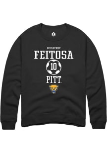 Guilherme Feitosa Rally Mens Black Pitt Panthers NIL Sport Icon Crew Sweatshirt