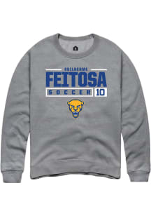 Guilherme Feitosa Rally Mens Graphite Pitt Panthers NIL Stacked Box Crew Sweatshirt