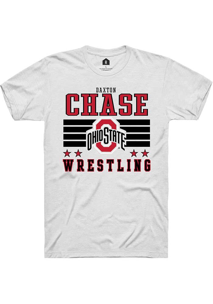 Daxton Chase Ohio State Buckeyes Rally White NIL Striped Short