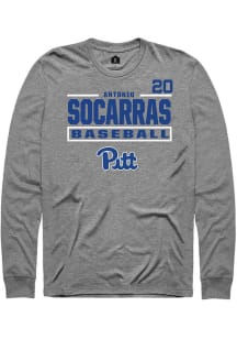 Antonio Socarras Rally Mens Graphite Pitt Panthers NIL Stacked Box Tee