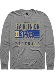 Patrick Gardner Rally Mens Grey Pitt Panthers NIL Striped Tee