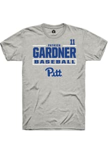 Patrick Gardner Ash Pitt Panthers NIL Stacked Box Short Sleeve T Shirt