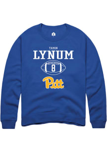 Tamon Lynum Rally Mens Blue Pitt Panthers NIL Sport Icon Crew Sweatshirt