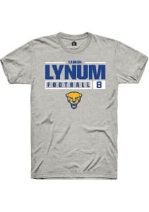 Tamon Lynum Ash Pitt Panthers NIL Stacked Box Short Sleeve T Shirt