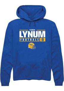 Tamon Lynum Rally Mens Blue Pitt Panthers NIL Stacked Box Hooded Sweatshirt