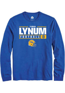 Tamon Lynum Rally Mens Blue Pitt Panthers NIL Stacked Box Tee