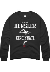 Madelyn Hensler Rally Mens Black Cincinnati Bearcats NIL Sport Icon Crew Sweatshirt