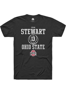 Sean Stewart Black Ohio State Buckeyes NIL Sport Icon Short Sleeve T Shirt