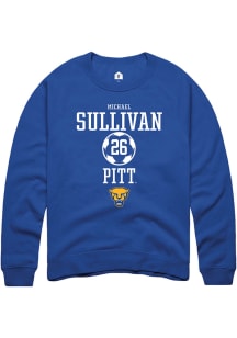 Michael Sullivan Rally Mens Blue Pitt Panthers NIL Sport Icon Crew Sweatshirt