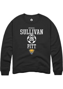 Michael Sullivan Rally Mens Black Pitt Panthers NIL Sport Icon Crew Sweatshirt