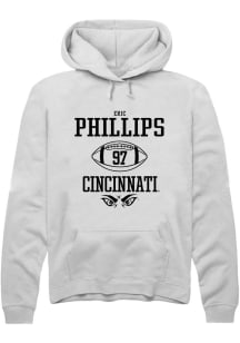 Eric Phillips  Rally Cincinnati Bearcats Mens White NIL Sport Icon Long Sleeve Hoodie