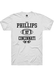 Eric Phillips  Cincinnati Bearcats White Rally NIL Sport Icon Short Sleeve T Shirt