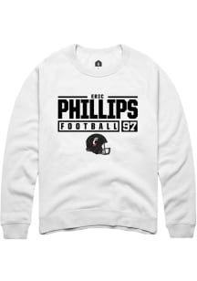 Eric Phillips  Rally Cincinnati Bearcats Mens White NIL Stacked Box Long Sleeve Crew Sweatshirt