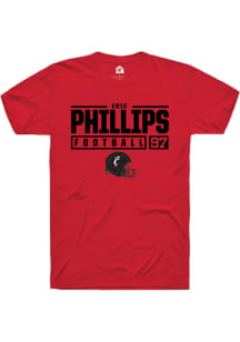 Eric Phillips  Cincinnati Bearcats Red Rally NIL Stacked Box Short Sleeve T Shirt