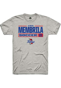 Aimar Membrila Ash Tulsa Golden Hurricane NIL Stacked Box Short Sleeve T Shirt