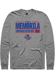 Aimar Membrila Rally Mens Graphite Tulsa Golden Hurricane NIL Stacked Box Tee