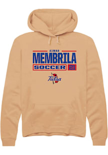 Aimar Membrila  Rally Tulsa Golden Hurricane Mens Gold NIL Stacked Box Long Sleeve Hoodie