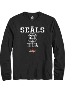 Ari Seals Rally Mens Black Tulsa Golden Hurricane NIL Sport Icon Tee