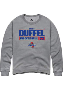 Brody Duffel Rally Mens Graphite Tulsa Golden Hurricane NIL Stacked Box Crew Sweatshirt