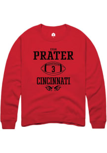 Evan Prater  Rally Cincinnati Bearcats Mens Red NIL Sport Icon Long Sleeve Crew Sweatshirt