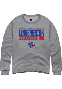 Camryn Lingenbrink Rally Mens Graphite Tulsa Golden Hurricane NIL Stacked Box Crew Sweatshirt