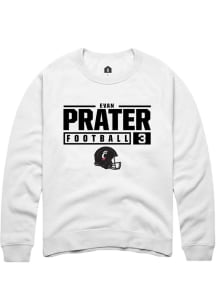 Evan Prater  Rally Cincinnati Bearcats Mens White NIL Stacked Box Long Sleeve Crew Sweatshirt