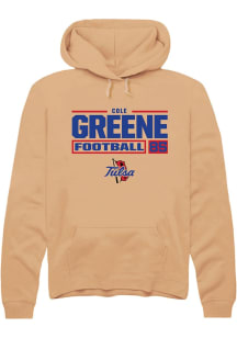 Cole Greene Rally Mens Gold Tulsa Golden Hurricane NIL Stacked Box Hooded Sweatshirt