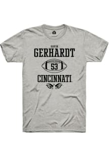 Gavin Gerhardt  Cincinnati Bearcats Ash Rally NIL Sport Icon Short Sleeve T Shirt