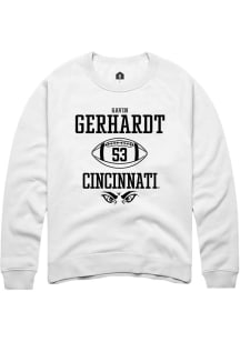 Gavin Gerhardt  Rally Cincinnati Bearcats Mens White NIL Sport Icon Long Sleeve Crew Sweatshirt