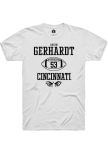 Gavin Gerhardt  Cincinnati Bearcats White Rally NIL Sport Icon Short Sleeve T Shirt