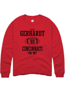 Gavin Gerhardt  Rally Cincinnati Bearcats Mens Red NIL Sport Icon Long Sleeve Crew Sweatshirt