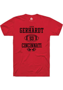 Gavin Gerhardt  Cincinnati Bearcats Red Rally NIL Sport Icon Short Sleeve T Shirt