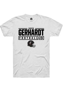 Gavin Gerhardt  Cincinnati Bearcats White Rally NIL Stacked Box Short Sleeve T Shirt