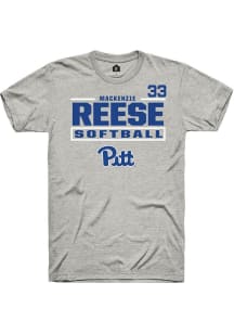 Mackenzie Reese Ash Pitt Panthers NIL Stacked Box Short Sleeve T Shirt