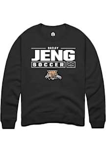 Hailey Jeng  Rally Ohio Bobcats Mens Black NIL Stacked Box Long Sleeve Crew Sweatshirt
