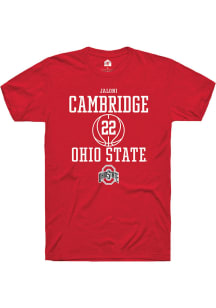 Jaloni Cambridge Red Ohio State Buckeyes NIL Sport Icon Short Sleeve T Shirt