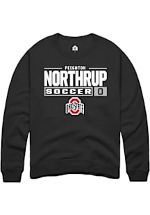Peighton Northrup  Rally Ohio State Buckeyes Mens Black NIL Stacked Box Long Sleeve Crew Sweatshir..