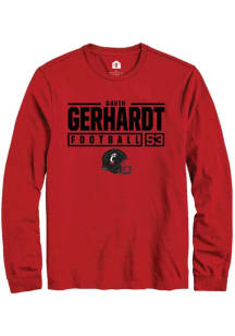 Gavin Gerhardt  Cincinnati Bearcats Red Rally NIL Stacked Box Long Sleeve T Shirt