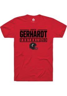 Gavin Gerhardt  Cincinnati Bearcats Red Rally NIL Stacked Box Short Sleeve T Shirt