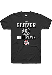 Ques Glover  Ohio State Buckeyes Black Rally NIL Sport Icon Short Sleeve T Shirt