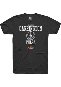 Braeden Carrington Black Tulsa Golden Hurricane NIL Sport Icon Short Sleeve T Shirt