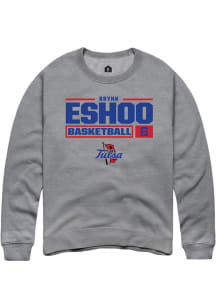 Brynn Eshoo Rally Mens Graphite Tulsa Golden Hurricane NIL Stacked Box Crew Sweatshirt