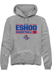 Brynn Eshoo Rally Mens Graphite Tulsa Golden Hurricane NIL Stacked Box Hooded Sweatshirt