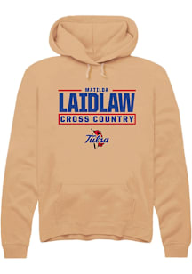 Matilda Laidlaw  Rally Tulsa Golden Hurricane Mens Gold NIL Stacked Box Long Sleeve Hoodie