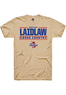 Matilda Laidlaw  Tulsa Golden Hurricane Tan Rally NIL Stacked Box Short Sleeve T Shirt